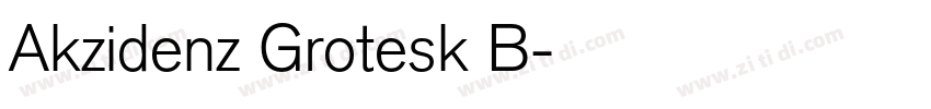 Akzidenz Grotesk B字体转换